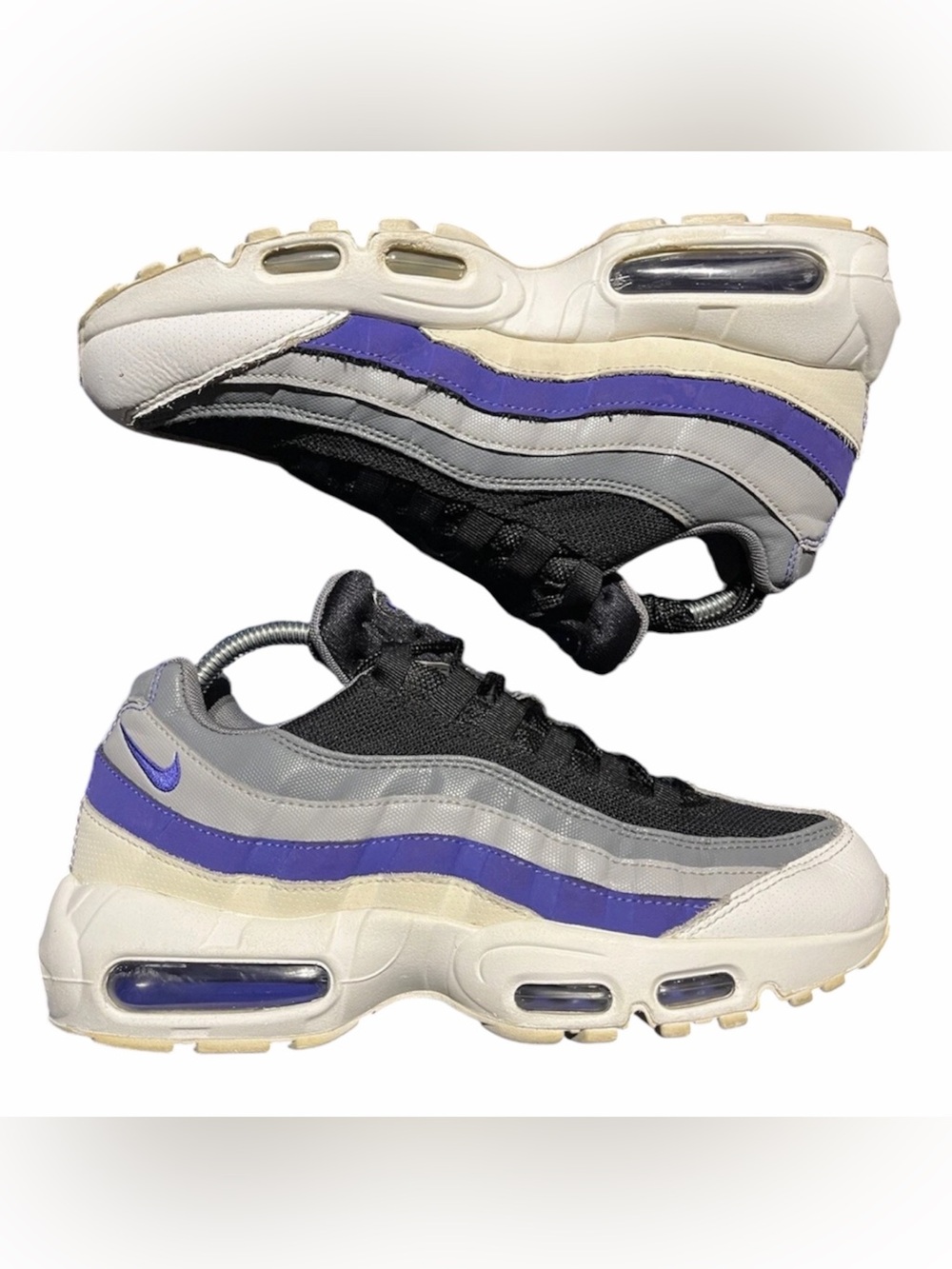 Nike Air Max 95 Essential Wolf Grey Persian Violet 749766-110 Mens Size 9